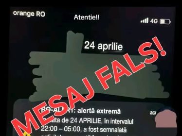MAI Mesaj fals RO ALERT distribuit pe retelele de socializare pentru a provoca panica in randul populatiei