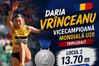 Atletism Daria Vrinceanu a obtinut medalia de argint la triplusalt la Campionatele Mondiale Under 20