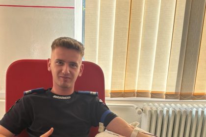 Jandarmii din Covasna au luat parte la o noua campanie de donare de sange