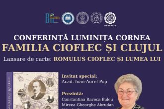 Prof dr Luminita Cornea prezinta la Cluj volumul Romulus Cioflec si lumea lui cu ocazia conferintei Familia Cioflec si Clujul