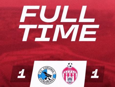 fotbal corvinul hunedoara sepsi osk 1 1 in superliga