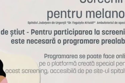 Campanie de screening pentru cancerul de piele la Sfântu Gheorghe şi Târgu Secuiesc